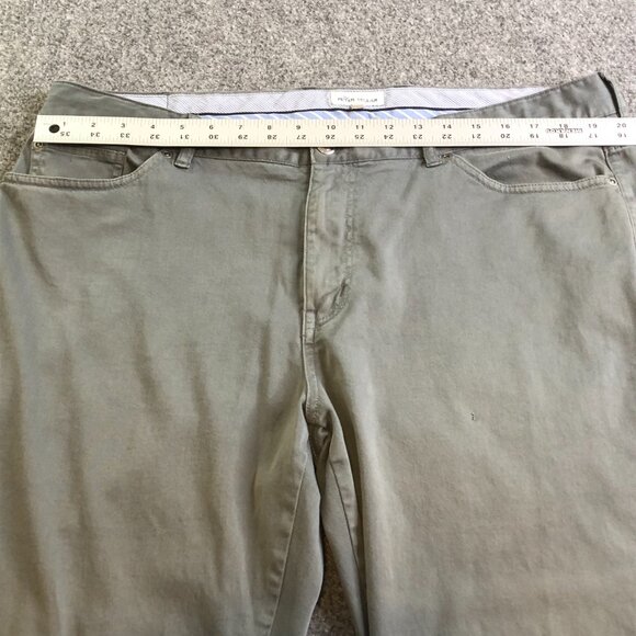 Peter Millar Pants Mens 40x30 Gray Five Pocket Golf Sateen Performance - Picture 7 of 14